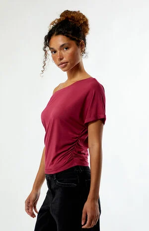 Allie Off-The-Shoulder Cinched Top image number 4