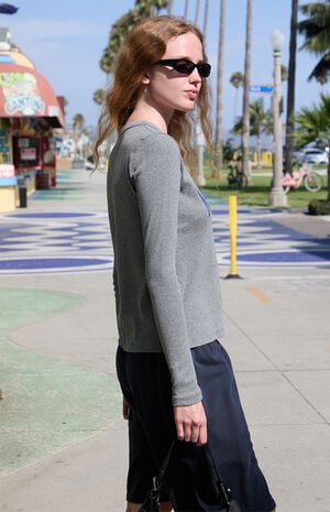 Gray New York Long Sleeve Top image number 2