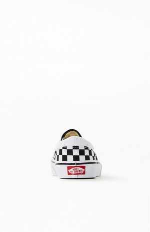 Kids Black & White Checker Classic Slip-On Shoes image number 3