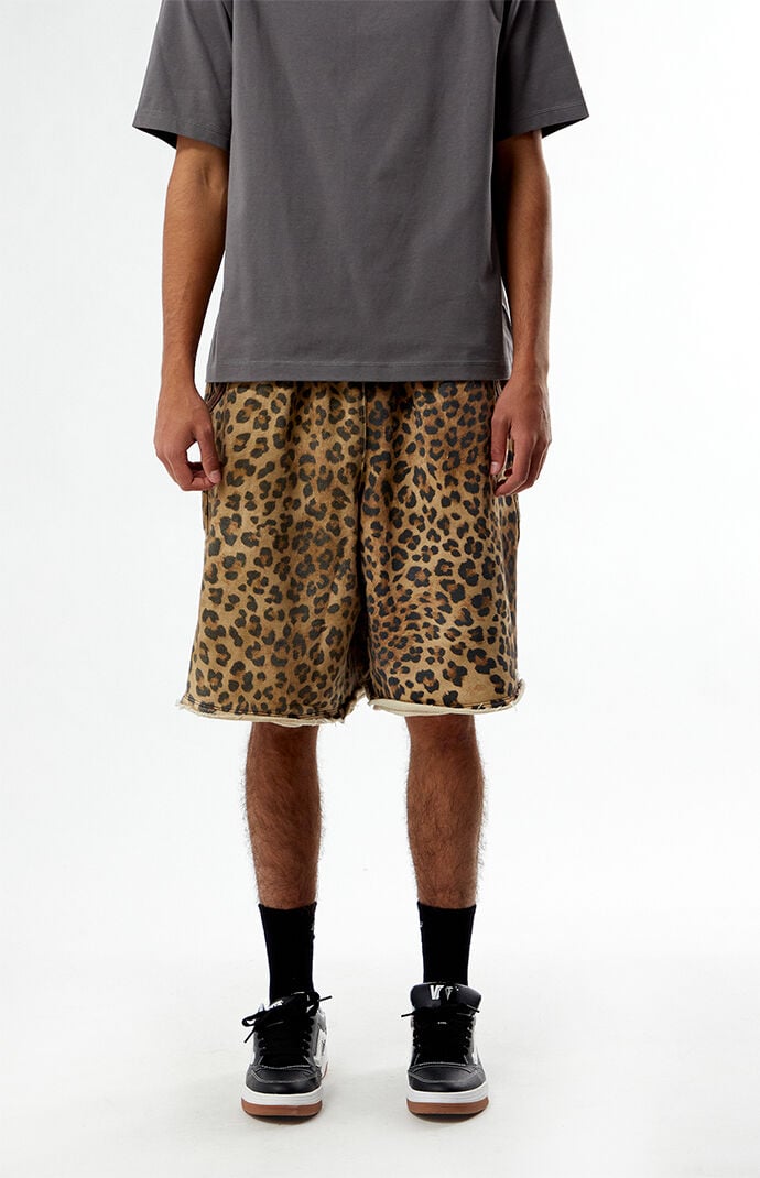 No Tomorrow x Civil Active Leopard Skull Sweat Shorts | PacSun
