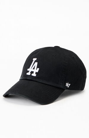 Black LA Dodgers Dad Hat image number 4