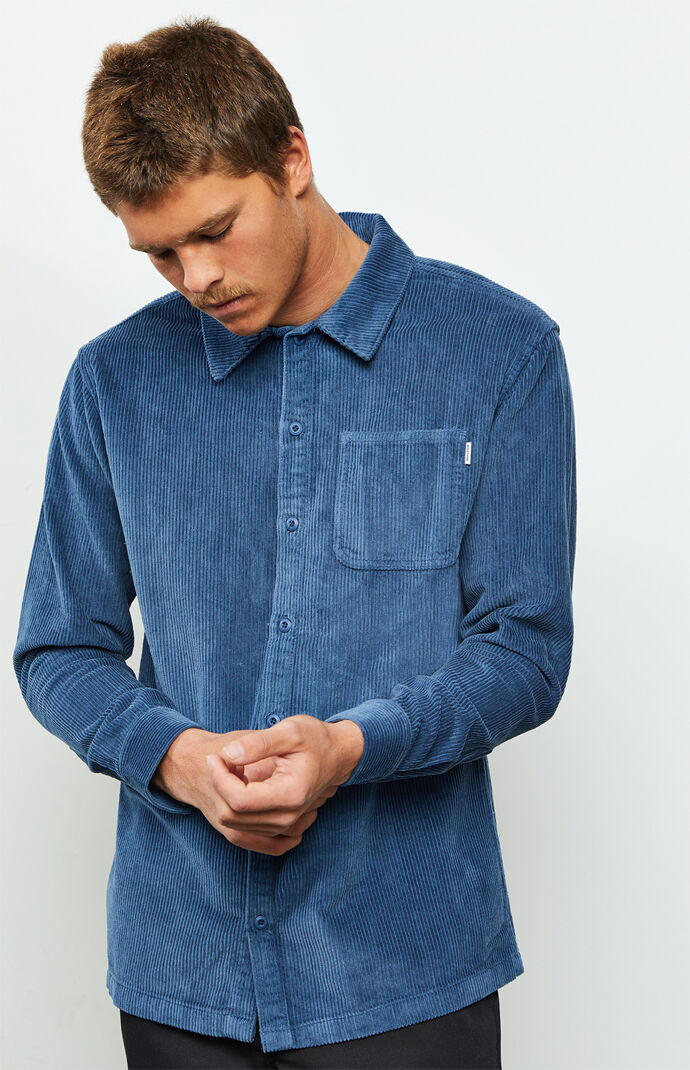 Blue corduroy button up