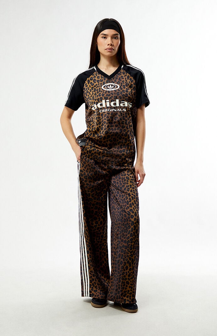 adidas Leopard Satin Short Sleeve Jersey