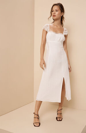 Beverly and Beck Lace Trim Cap Sleeve Midi Dress | Pacsun Beverly and Beck Lace Trim Cap Sleeve Midi Dress | Pacsun
