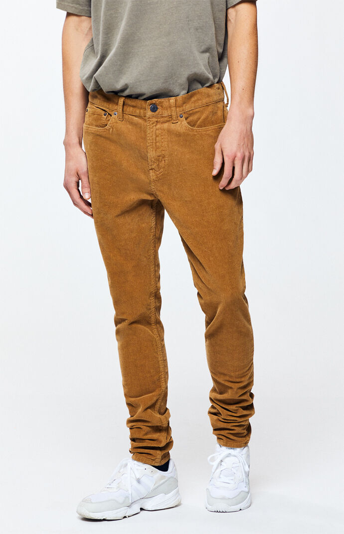 Pacsun Tan Stacked Skinny Corduroy Pants At Pacsun Com