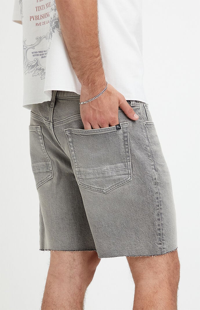 Pacsun Harrison Cutoff Baggy Jean Shorts Stretch Gray | Pacsun