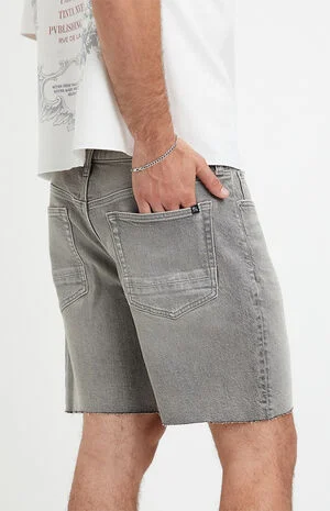 Harrison Cutoff Baggy Jean Shorts Stretch Gray image number 5