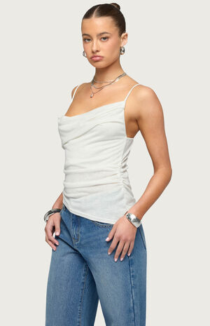 Asymmetric Cowl Neck Tank Top image number 2