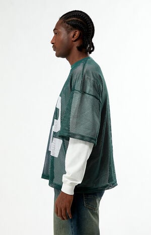 62 Mesh Jersey 2fer Long Sleeve T-Shirt image number 3