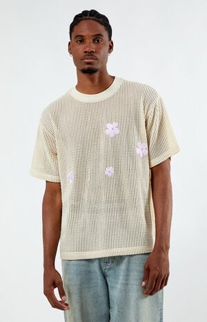 Flower Crochet Oversized T-Shirt image number 1