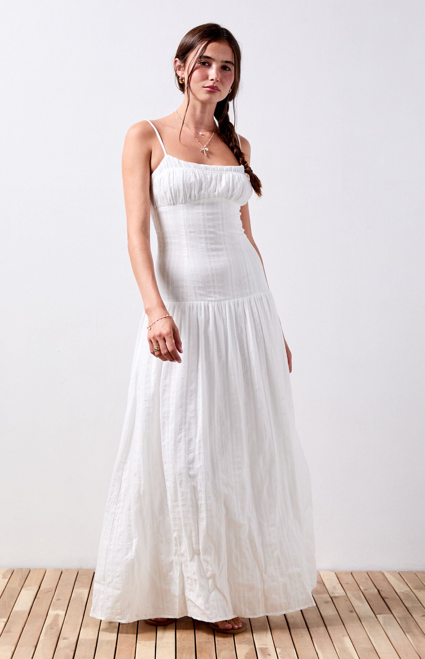 Your Favorite Ava Linen Bustier Maxi Dress