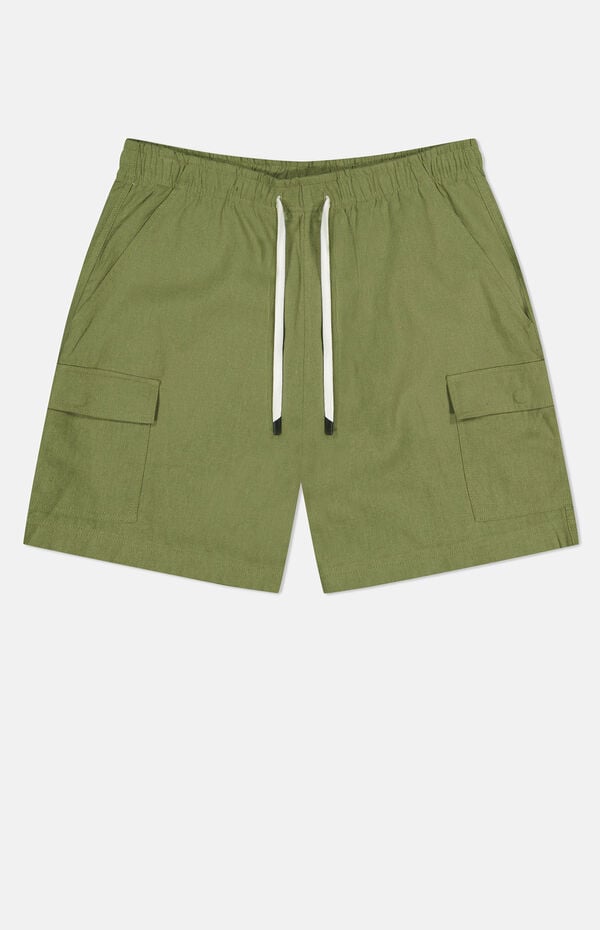 WeSC America Inc Olive Linen Utility Cargo Shorts