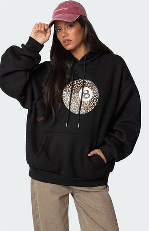 Leopard 8 Oversized Hoodie image number 1