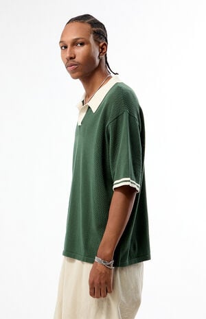 Green Solid Polo Shirt image number 3