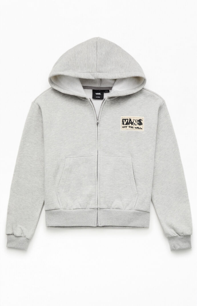 Vans Kids Heather Grey Van-Archy Label Full Zip Hoodie