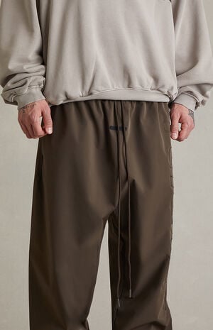 Brown Active Trace Baggy Track Pants image number 5