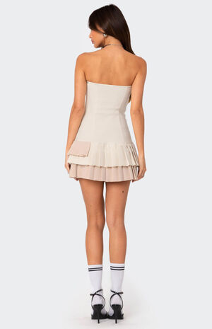 Cassia Pleated Mini Dress image number 4