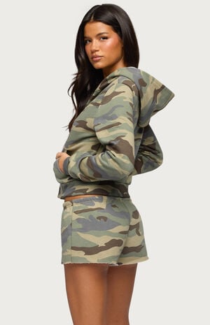 Camo Girl Zip Up Hoodie image number 3