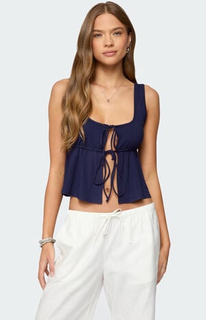 Alesia Tie Front Tank Top image number 1