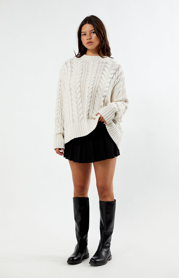LA Hearts Rory Cable Knit Sweater PacSun