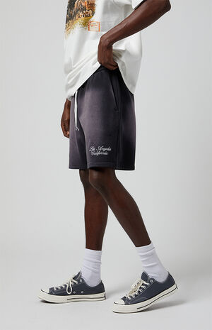 Black Potassium Fleece Volley Sweat Shorts image number 4