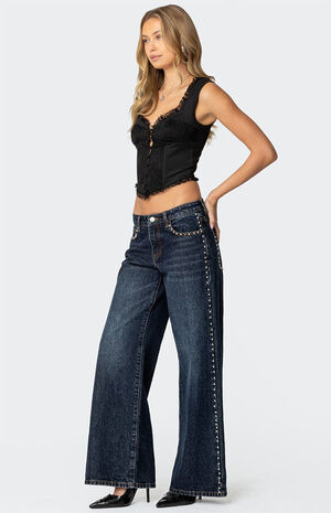 Button Front Lacey Corset image number 4