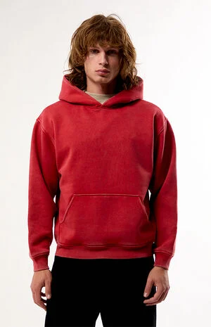 Red Snow Wash Hoodie image number 1