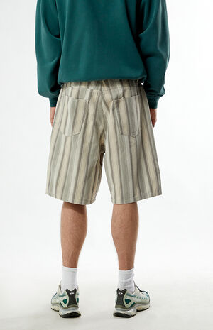 Baja Striped Denim Baggy Shorts image number 4
