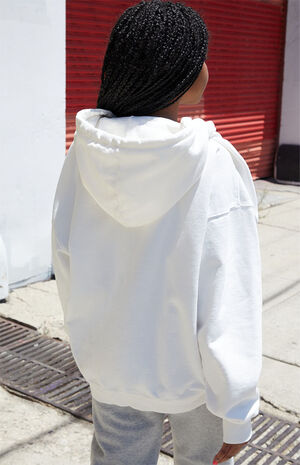 White Malibu Full Zip Hoodie image number 4