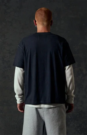 Black Vintage Wash Heavyweight T-Shirt image number 3