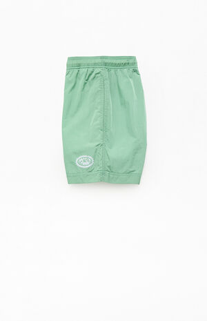 Green Crinkle 4.5" Swim Trunks image number 3