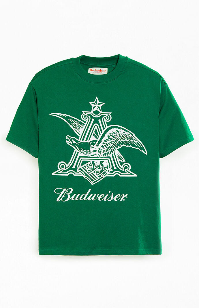 Green hotsell budweiser shirt