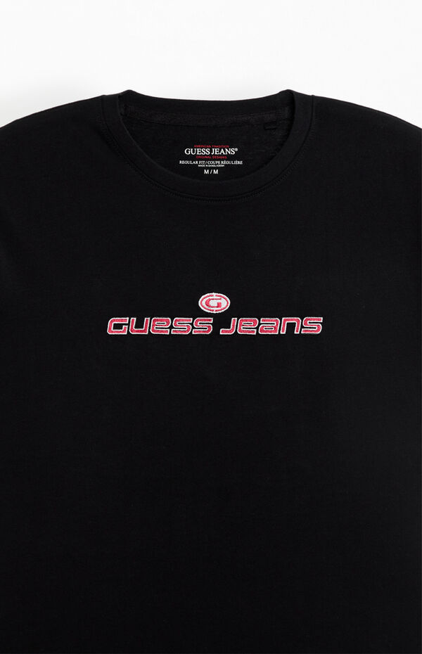 Guess Jeans Black Embroidered T-Shirt