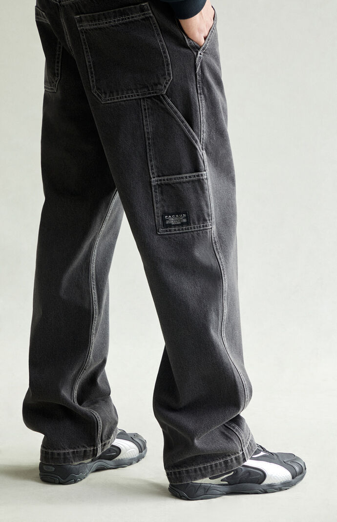 Pacsun Dylan Baggy Jeans Carpenter Contrast Stitch Black | PacSun