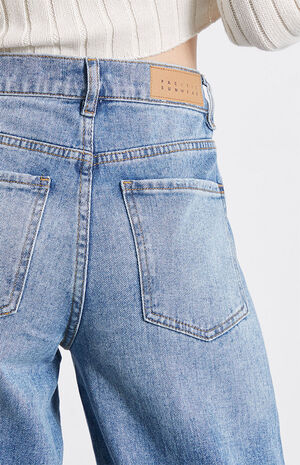 Light Blue Ripped Baggy Jeans image number 3