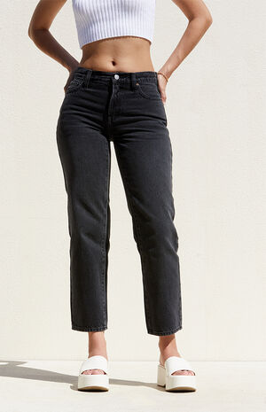 Black '90s Straight Leg Jeans image number 1