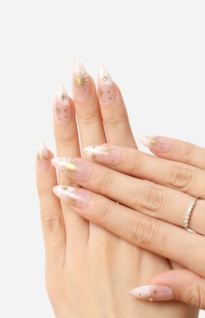 Golden Sun Almond Press-On Nails image number 1