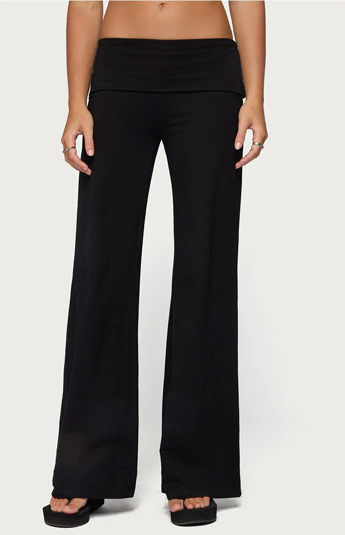 Edikted Angel Energy Sequin Foldover Pants
