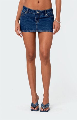 Spencer Low Rise Denim Micro Skirt image number 1