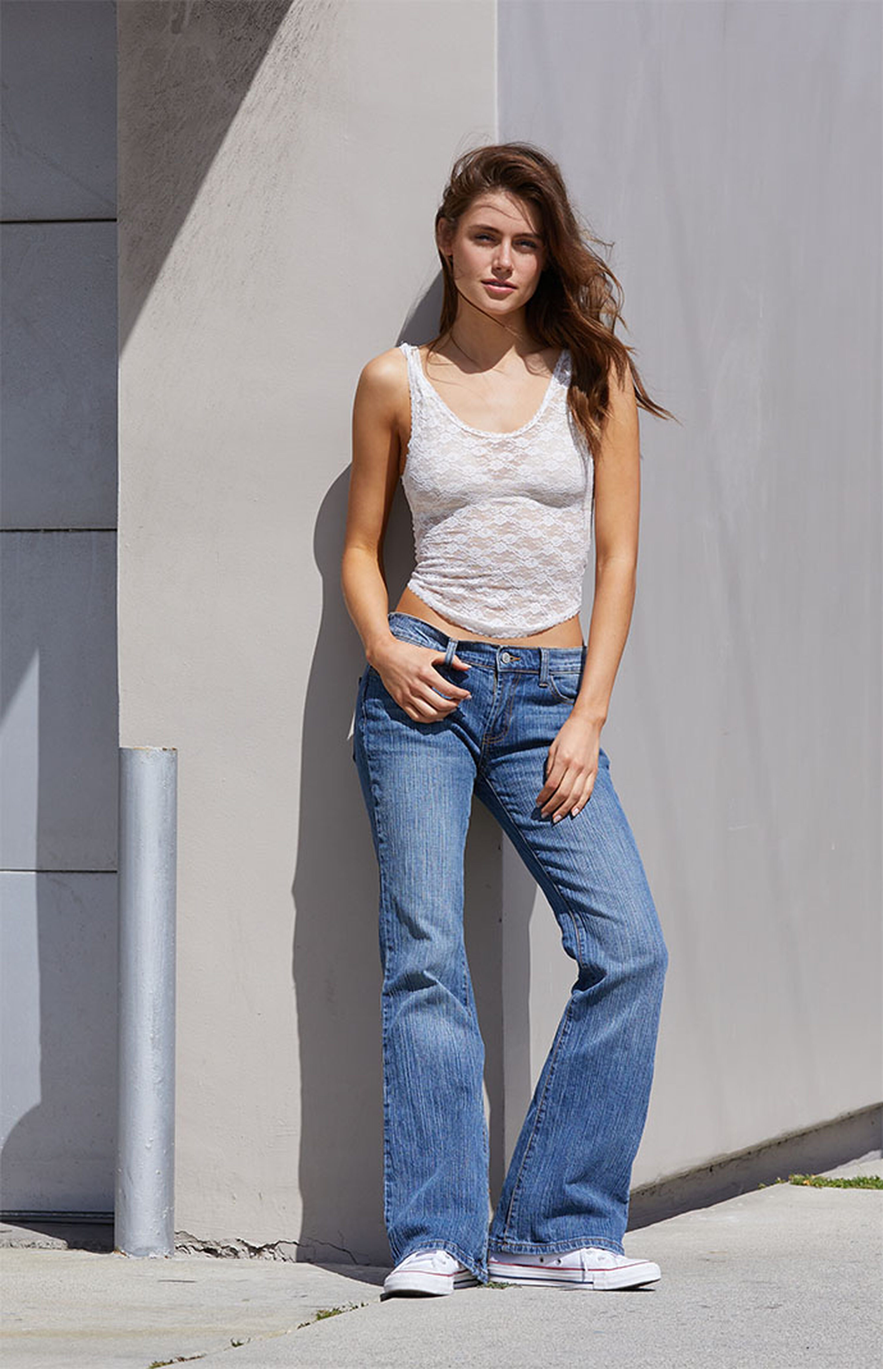 John Galt White Lace Tank Top PacSun