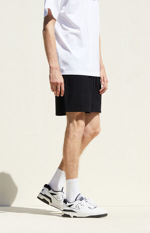 Black Ribbed Shorts image number 3