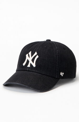 Black NY Yankees Lennon Clean Up Dad Hat image number 4