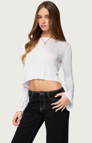 Catalena Long Sleeve Sheer Top image number 1
