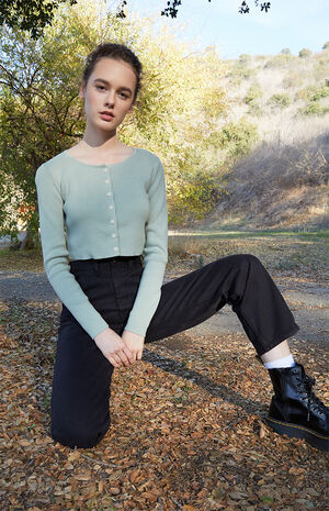 Pale Green Athelia Cardigan image number 4