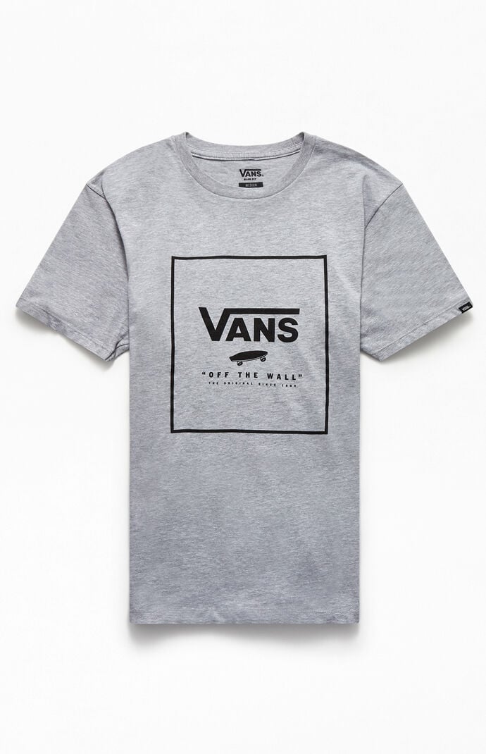 Gray Print Box T-Shirt