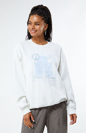 Paris Louve Building Crew Neck Sweatshirt image number 3