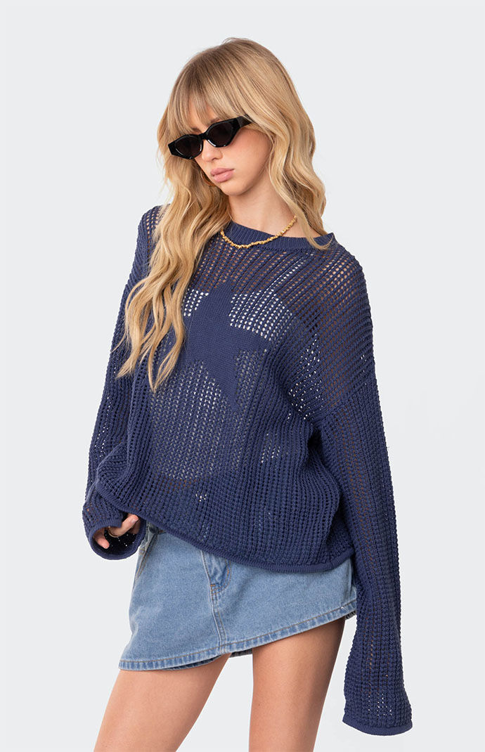 Oversized new arrivals star sweater