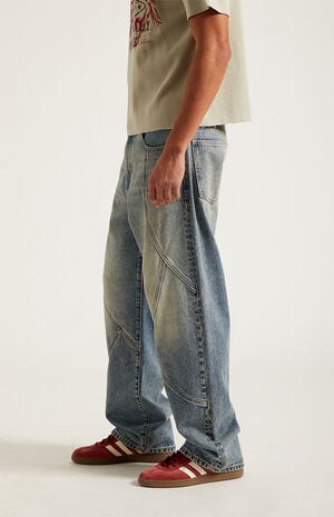 Dylan Baggy Jeans Seamed Medium Blue image number 3