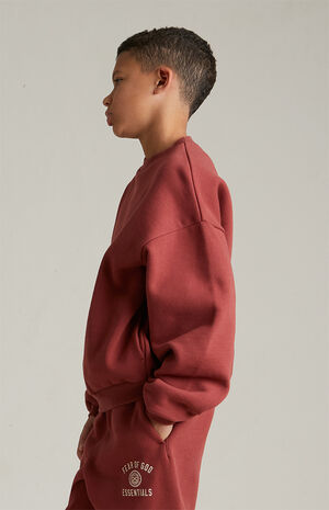 Kids Crimson University Fleece Crew Neck Sweatshirt image number 3