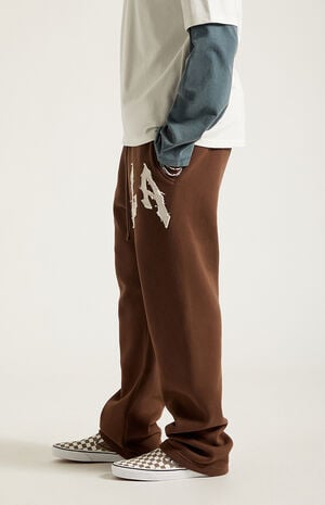 LA Raw Applique Baggy Sweatpants image number 3